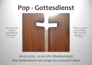 Pop-Gottesdienst mit Songs von Leonard Cohen 