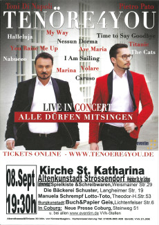 Tenöre4You Gala-Mitsingkonzert